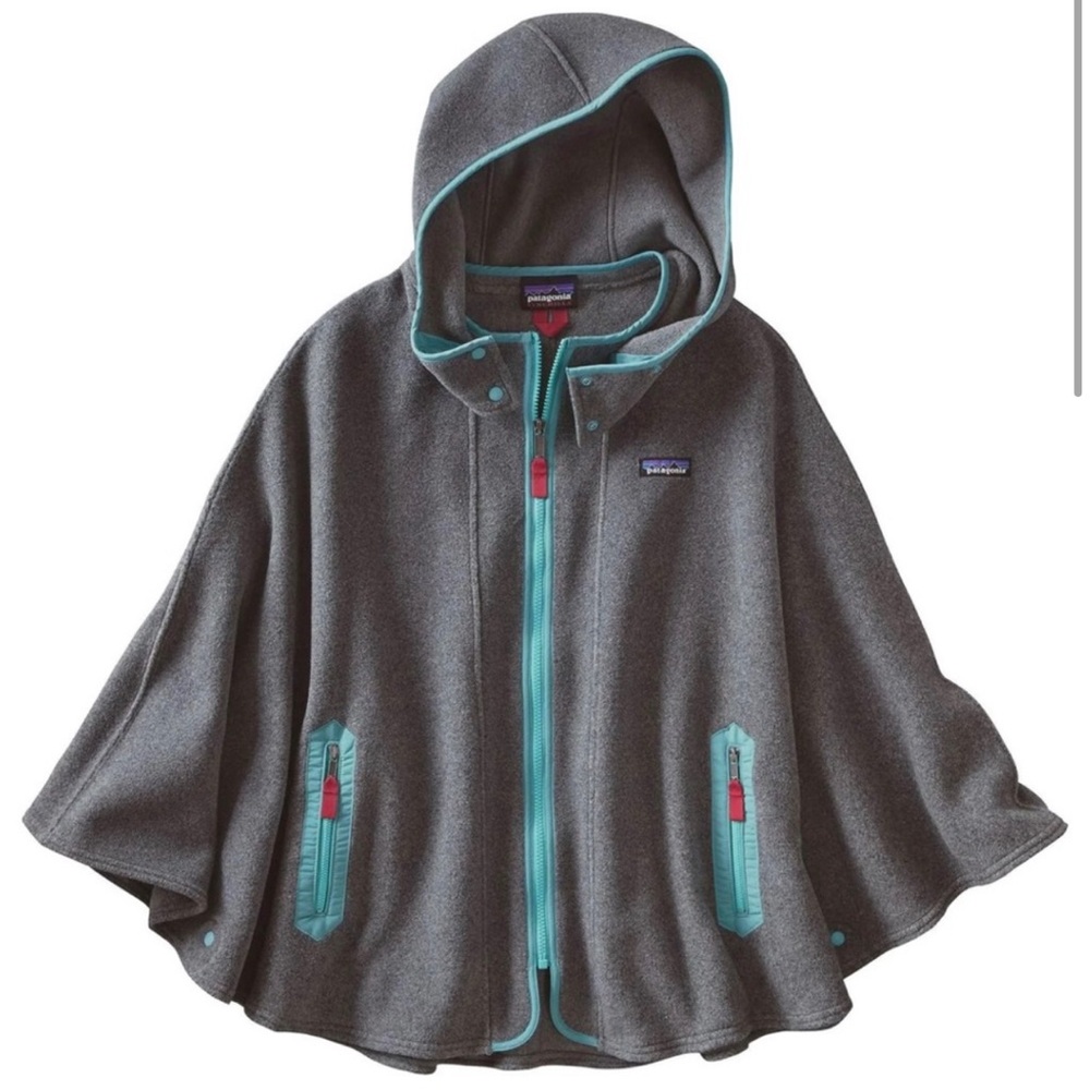 Patagonia fleece cape poncho